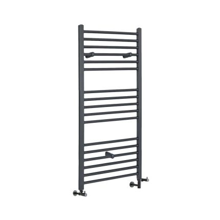 Milano Artle - Dual Fuel Straight Anthracite Heated Towel Rail - Choice of Size