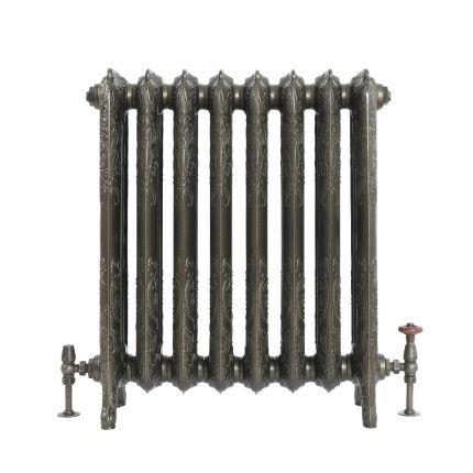 Milano Beatrix - Ornate Cast Iron Radiator - 2 Column - Antique Brass