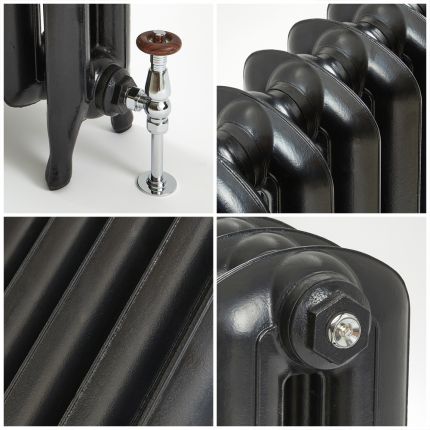 Milano Tamara - Cast Iron Radiator - 2 Column - Black