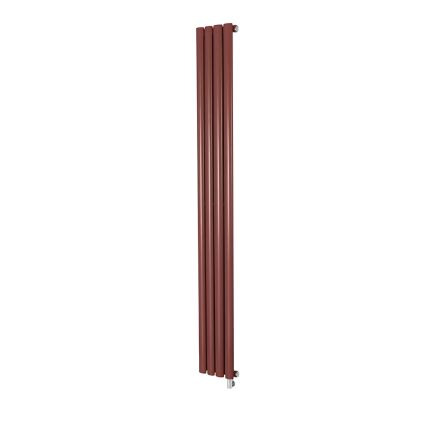 Milano Aruba - Electric Booth Red Vertical Designer Radiator - Choice of Size and Wi-Fi Thermostat