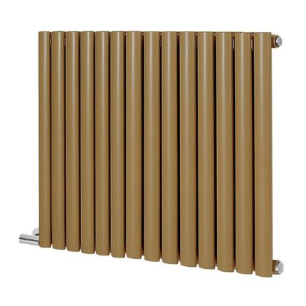 Milano Aruba - Electric Autumn Yellow Horizontal Designer Radiator - 635mm x 590mm - No Thermostat