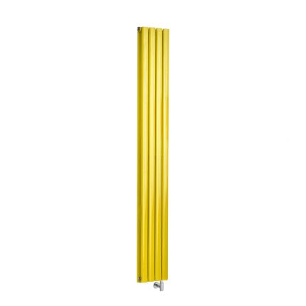 Milano Aruba - Electric Dandelion Yellow Vertical Designer Radiator - Choice of Size and Wi-Fi Thermostat