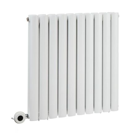 Milano Aruba - Electric White Horizontal Designer Radiator - Choice of Size and Wi-Fi Thermostat - Plug-In and Hardwired Options