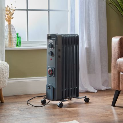 ECOSO Finn - Electric Portable Modern Oil Filled Radiator - Choice of Wattage and Finish
