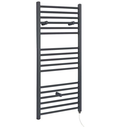 Milano Artle - Electric Straight Anthracite Heated Towel Rail - Choice of Size and Element