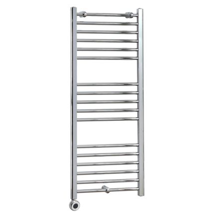 Milano Kent - Electric Chrome Straight Heated Towel Rail - Choice of Size and Heating Element