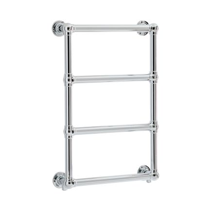 Milano Derwent - Wall Mounted Traditional Chrome Minimalist Heated Towel Rail - Choice of Size