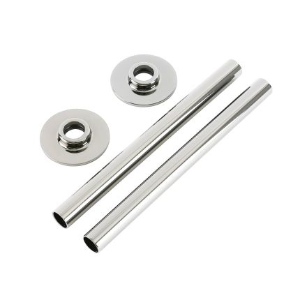 Milano - Chrome Plated Pipe Connectors For Heated Towel Rails & Radiators (Pair)