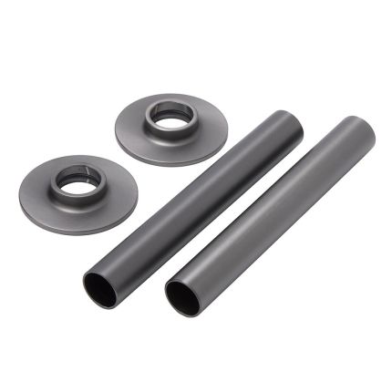 Milano - Gun Metal Grey Radiator Pipe Sleeves (Pair)
