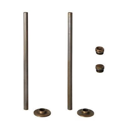 Milano - Brass Radiator Trim Kit - Pipe Connectors with Blanking and Bleed Plugs