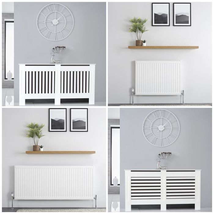 Milano Compact - Type 21 Double Panel Convector Radiator - Choice of Size & Radiator Cabinet