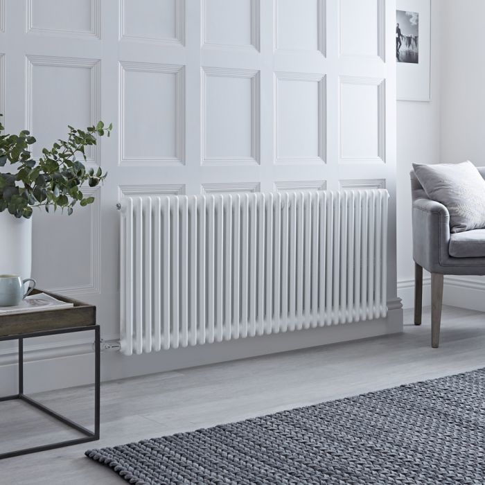 Milano Windsor - Traditional White 2 Column Electric Radiator 600mm x 1505mm (Horizontal) - Choice of Wi-Fi Thermostat