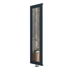 Carisa Quadro - Aluminium Vertical Designer Radiator with Mirror - Choice of Finish