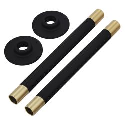 Milano - Black Pipe Connectors (Pair)