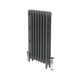 Milano Mercury - Cast Iron Radiator - 860mm Tall - Antique Silver - Multiple Sizes Available