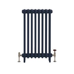 Milano Mercury - 3 Column Cast Iron Radiator - 660mm Tall - Farrow & Ball Hague Blue - Multiple Sizes Available