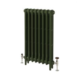 Milano Mercury - 3 Column Cast Iron Radiator - 860mm Tall - Farrow & Ball Duck Green - Multiple Sizes Available