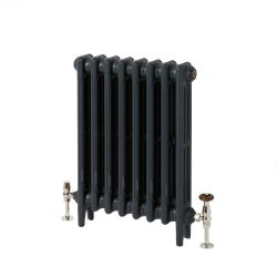 Milano Mercury - 3 Column Cast Iron Radiator - 660mm Tall - Farrow & Ball Railings Grey - Multiple Sizes Available