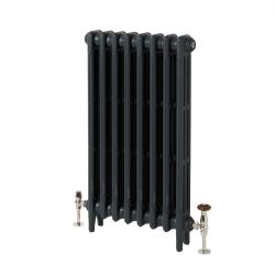 Milano Mercury - 3 Column Cast Iron Radiator - 760mm Tall - Farrow & Ball Railings Grey - Multiple Sizes Available