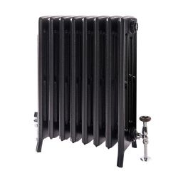 Milano Isabel - 4 Column Cast Iron Radiator - 660mm Tall - Antique Graphite - Multiple Sizes Available