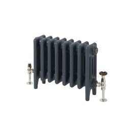 Milano Mercury - 4 Column Cast Iron Radiator - 360mm Tall - Farrow & Ball Hague Blue - Multiple Sizes Available