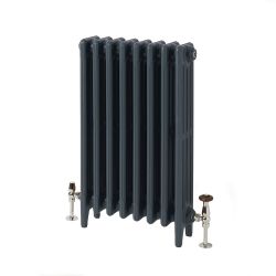 Milano Mercury - 4 Column Cast Iron Radiator - 560mm Tall - Farrow & Ball Hague Blue - Multiple Sizes Available