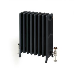 Milano Isabel - 6 Column Cast Iron Radiator - 660mm Tall - Farrow & Ball Railings Grey - Multiple Sizes Available