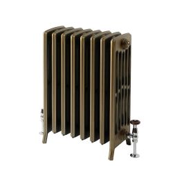 Milano Isabel - Cast Iron Radiator - 6 Column - 660mm Tall - Natural Brass