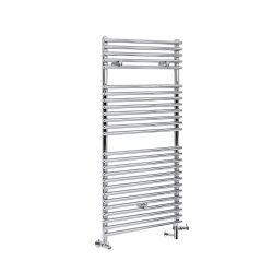 Milano Arno - Chrome Dual Fuel Bar on Bar Heated Towel Rail 1190mm x 450mm