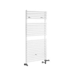 Milano Arno - White Dual Fuel Bar on Bar Heated Towel Rail 1190mm x 450mm