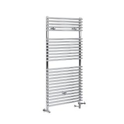 Milano Arno - Chrome Dual Fuel Bar on Bar Heated Towel Rail 1190mm x 600mm
