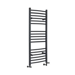 Milano Artle - Anthracite Dual Fuel Curved Heated Towel Rail 1200mm x 500mm