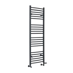 Milano Artle - Anthracite Dual Fuel Curved Heated Towel Rail 1600mm x 500mm