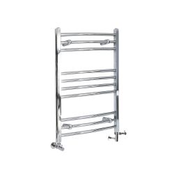 Milano Kent - Chrome Dual Fuel Curved Heated Towel Rail 800mm x 600mm