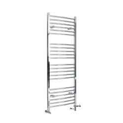 Milano Kent - Chrome Dual Fuel Curved Heated Towel Rail 1600mm x 600mm