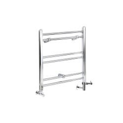 Milano Kent - Chrome Dual Fuel Straight Heated Towel Rail 600mm x 400mm
