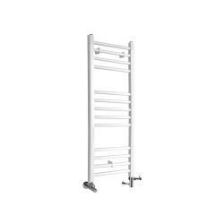 Milano Ive - White Dual Fuel Straight Heated Towel Rail 1000mm x 400mm