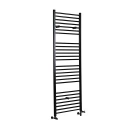 Milano Nero - Matt Black Dual Fuel Straight Heated Towel Rail 1800mm x 400mm