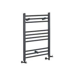 Milano Artle - Anthracite Dual Fuel Straight Heated Towel Rail 800mm x 500mm