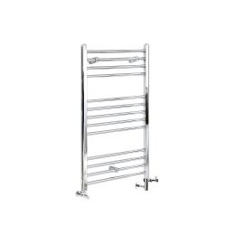 Milano Kent - Chrome Dual Fuel Straight Heated Towel Rail 1000mm x 500mm