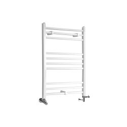 Milano Ive - White Dual Fuel Straight Heated Towel Rail 800mm x 600mm