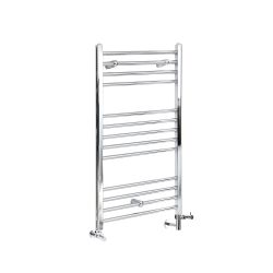Milano Kent - Chrome Dual Fuel Straight Heated Towel Rail 1000mm x 600mm