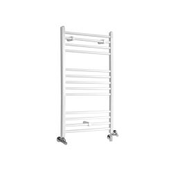 Milano Ive - White Dual Fuel Straight Heated Towel Rail 1000mm x 600mm