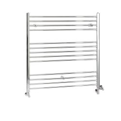 Milano Kent - Chrome Dual Fuel Straight Heated Towel Rail 1000mm x 1000mm