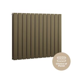 Milano Alpha - Flat Panel Horizontal Designer Radiator - Metallic Custom Colours