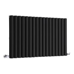 Milano Aruba - Black Horizontal Designer Radiator - 635mm Tall - Choice Of Width