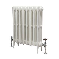 Milano Alice - Classic Cast-Iron Column Radiator - 660mm Tall - Antique White - Multiple Sizes Available