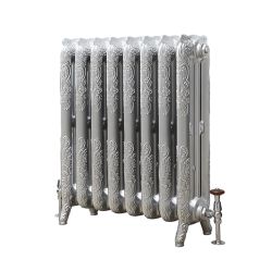 Milano Beatrix - Ornate Cast Iron Radiator - 768mm Tall - Silver - Multiple Sizes Available