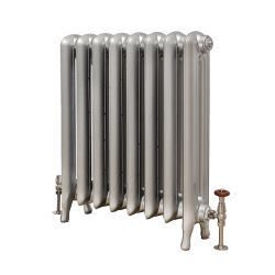 Milano Tamara - Oval Column Cast Iron Radiator - 760mm Tall - Silver - Multiple Sizes Available
