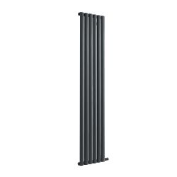ECOSO Aruba Ardus - Anthracite Dry Heat 900W Vertical Electric Designer Radiator - 1784mm x 354mm - Choice of Wi-Fi Thermostat